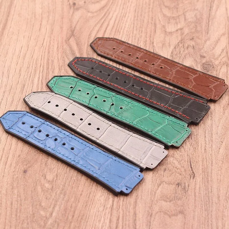 Men's Waterproof Silicone Leather Strap