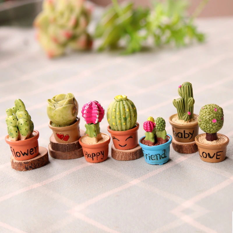 Cartoon Artificial Succulent Pant Mini Pot Plant Decorations Small Ornaments