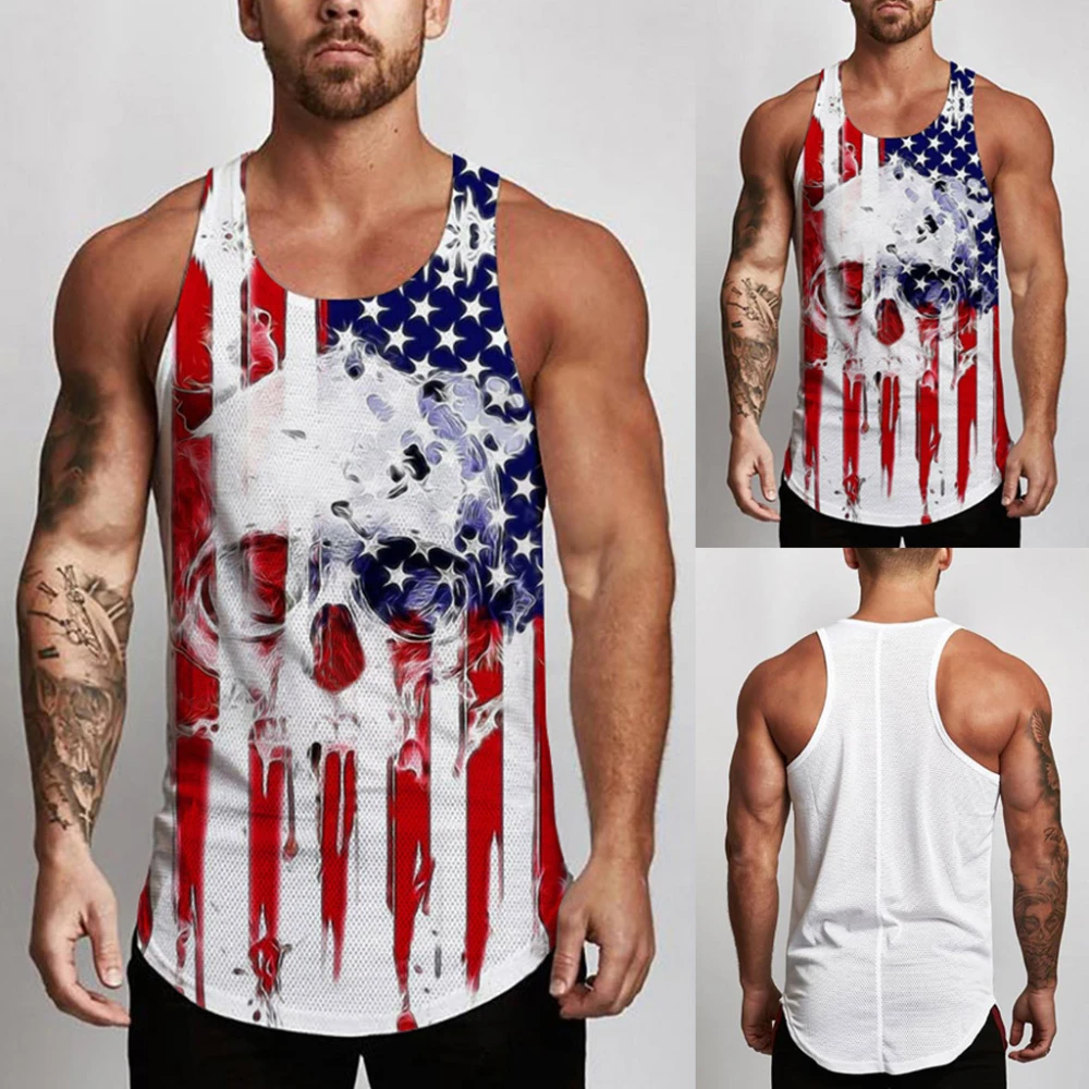 Men's 3d Digital Printing Sports Loose Vest