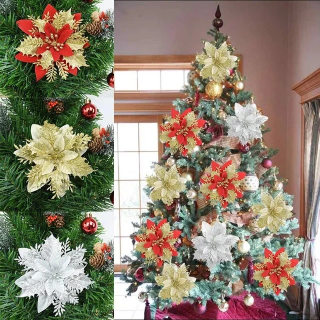 DIY Christmas Plastic Ornamental Flower