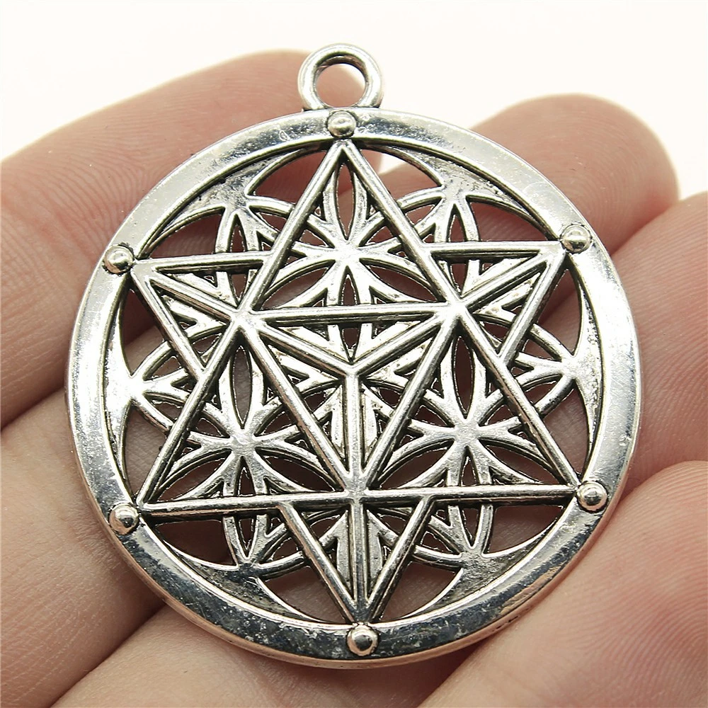 Hollow Carved Magic Array Round Pendant