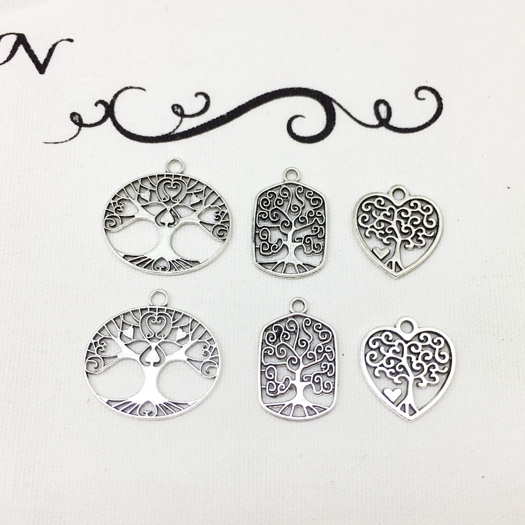 Life Tree Circle Tree Flower Pendant