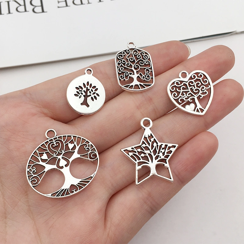 Life Tree Circle Tree Flower Pendant