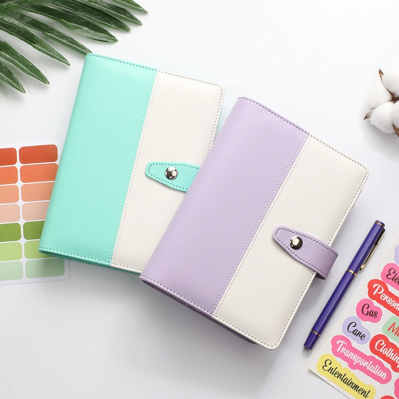 A6 Loose-leaf Binder Zipper Pocket Macaron Notebook