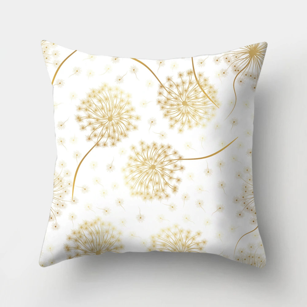 Nordic Style Ins Golden Leaf Pillow Cover