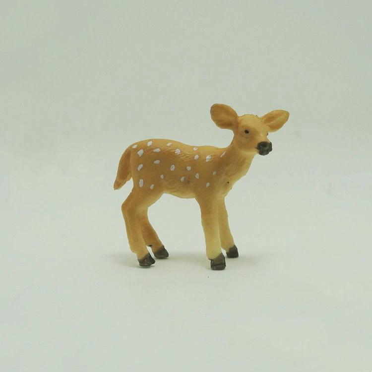 Plastic Simulation Wild Animal Small White Tailed Deer Model Toy