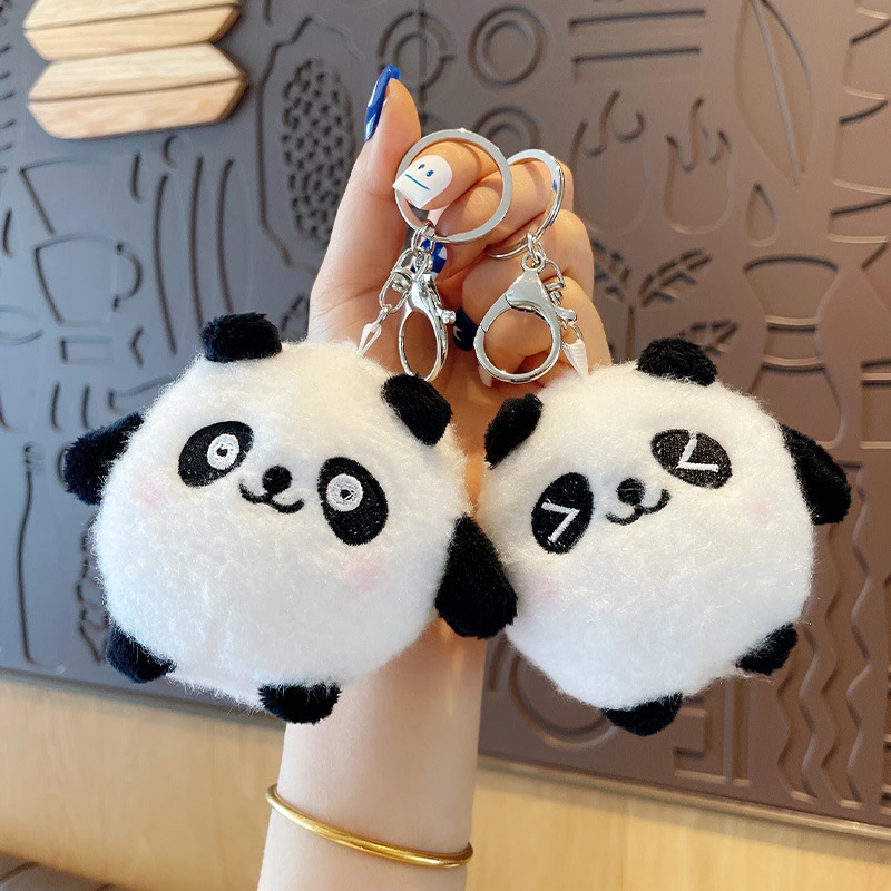 Plush Ice Panda Keychain Exquisite Female Cute Doll Pendant