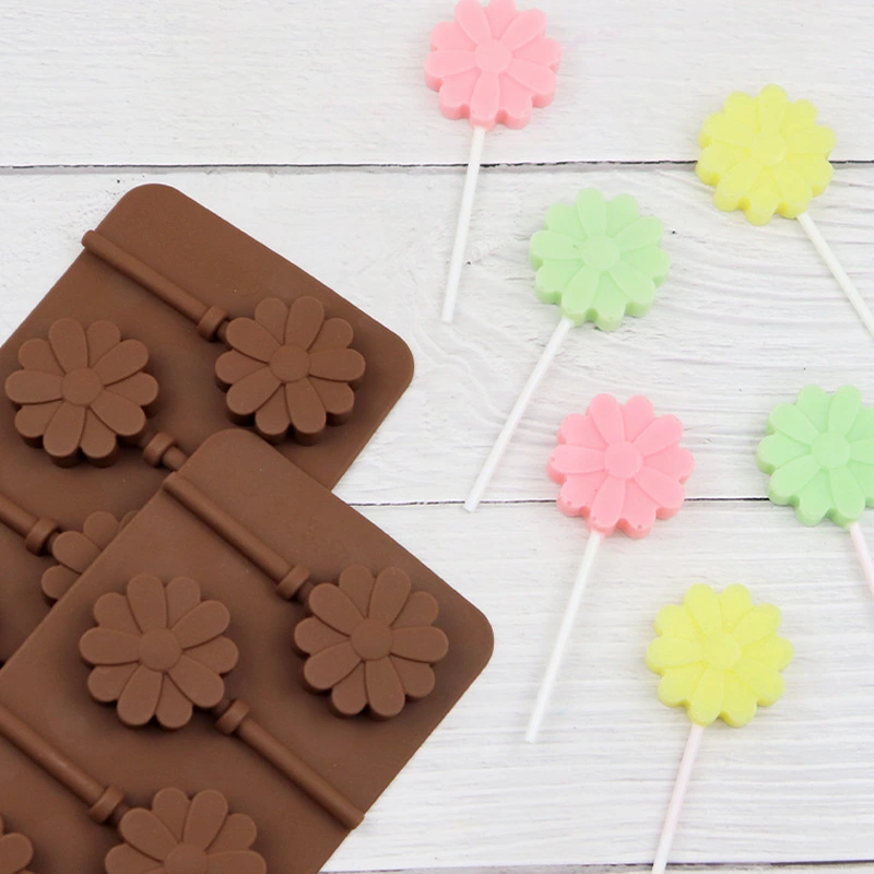 Small Chrysanthemum Silicone Lollipop Chocolate Mold