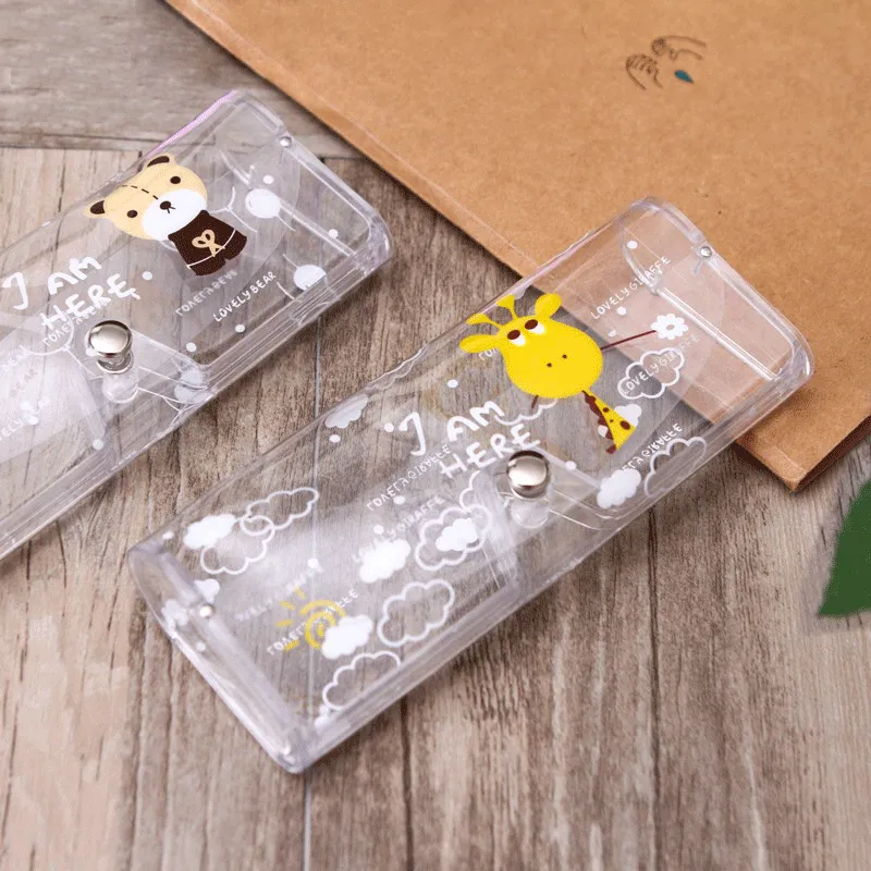 Transparent Plastic Spectacle Case Portable And Simple