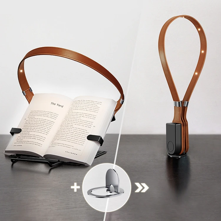 Leather Magnetic Clip Book Lamp With Convenient Eye Protection Led Light