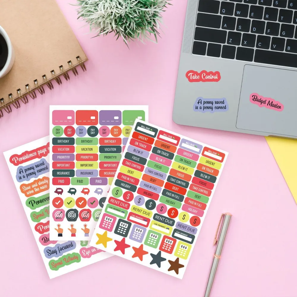 Color Ledger Labels Stickers English Words