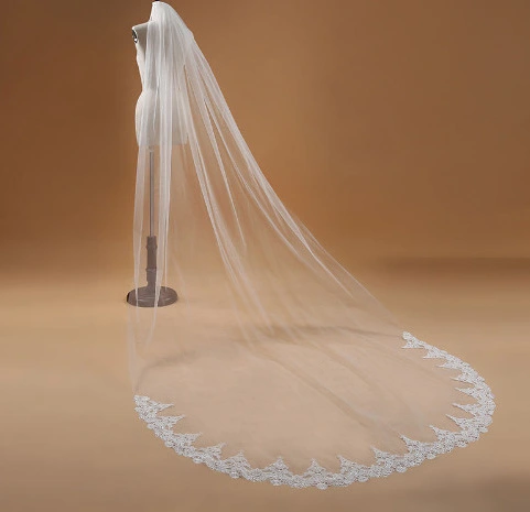 Dress Veil 3 M Single Layer Car Stock Lace Tail Made