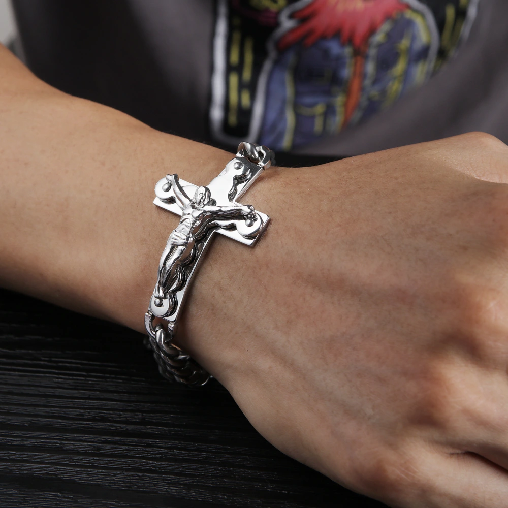 Jewelry Classic Cross Titanium Steel Bracelet