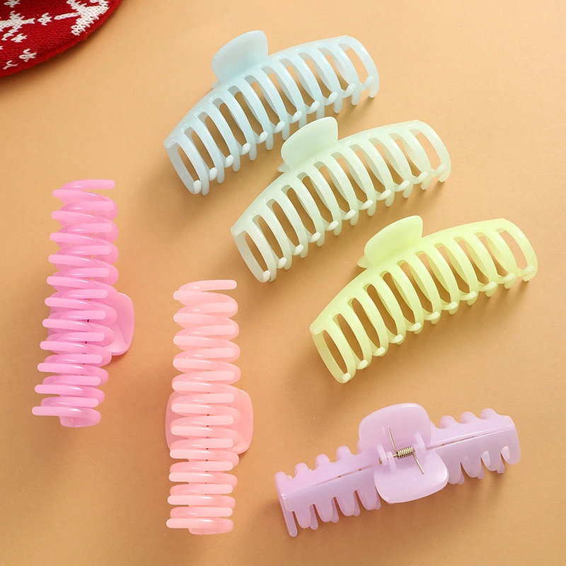 European And American Fluorescent Large Hair Claw Clip Female Headwear