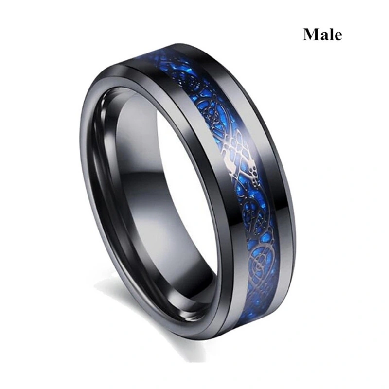 Sequin Black Gold Blue Bottom Popular Gem Couple Ring