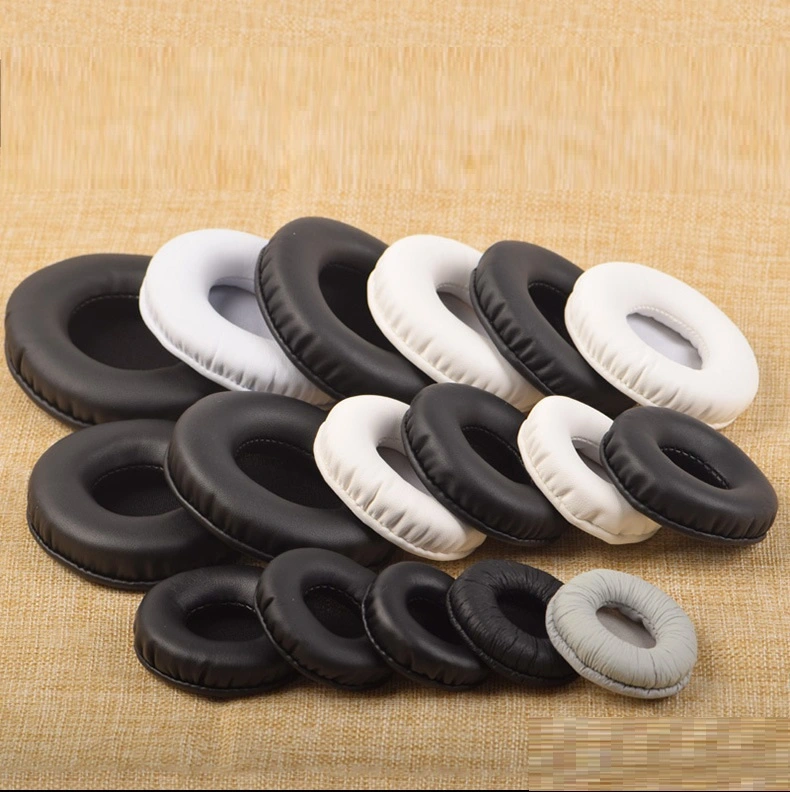 Round Earphone  45-110mm Sponge Sleeve Leather Earmuffs