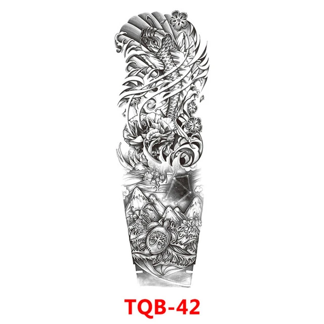 Waterproof Temporary Tattoo Sticker Totem Geometric Full Arm