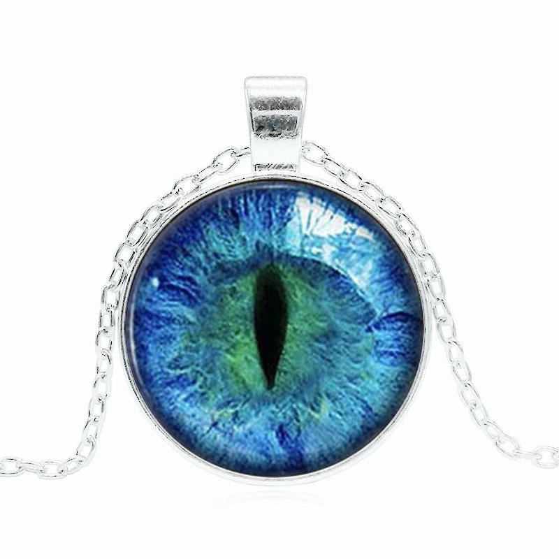 Cat's Eye Longans Time Stone Pendant Necklace For Women All-match Sweater Chain