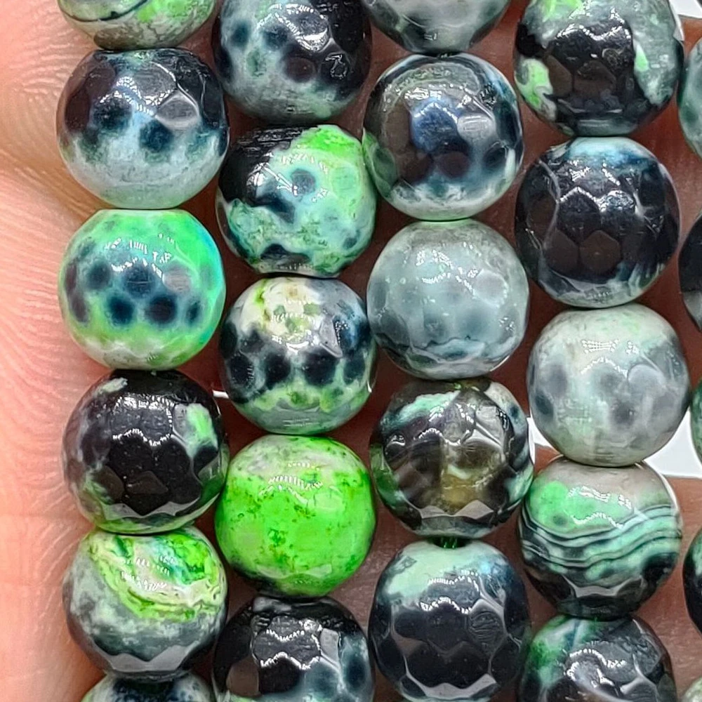 Green Fire Agate Cut Jewelry Accessories