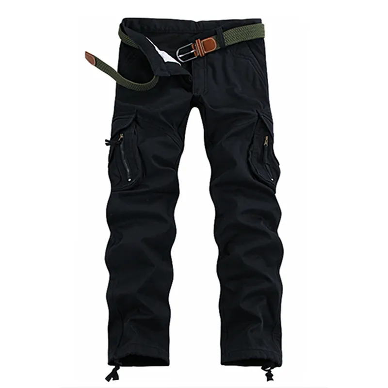 Multifunctional Men Cotton Long Pants Outdoor Cargo Pants For All Seasons 