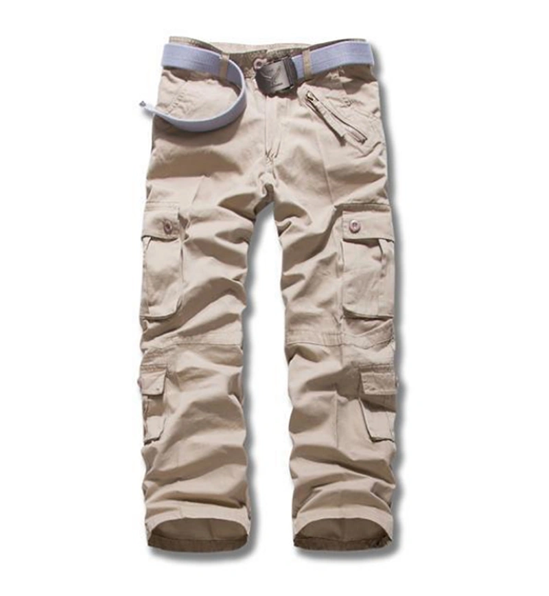 100% Cotton Long Men Pants Tactical Multi-pocket Outdoor Pants 