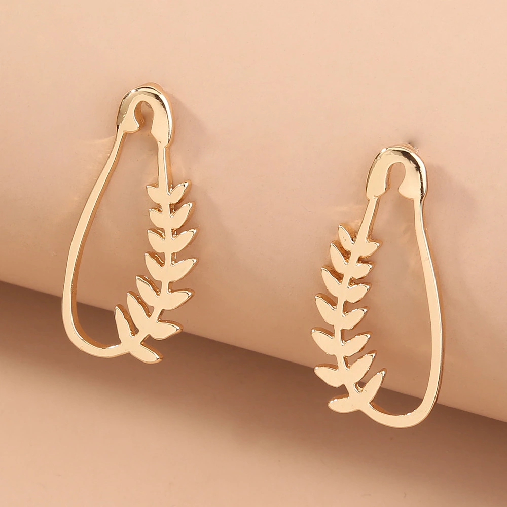 Summer metal European and American ins cold wind gender pin earrings fashion creative earrings earrings women