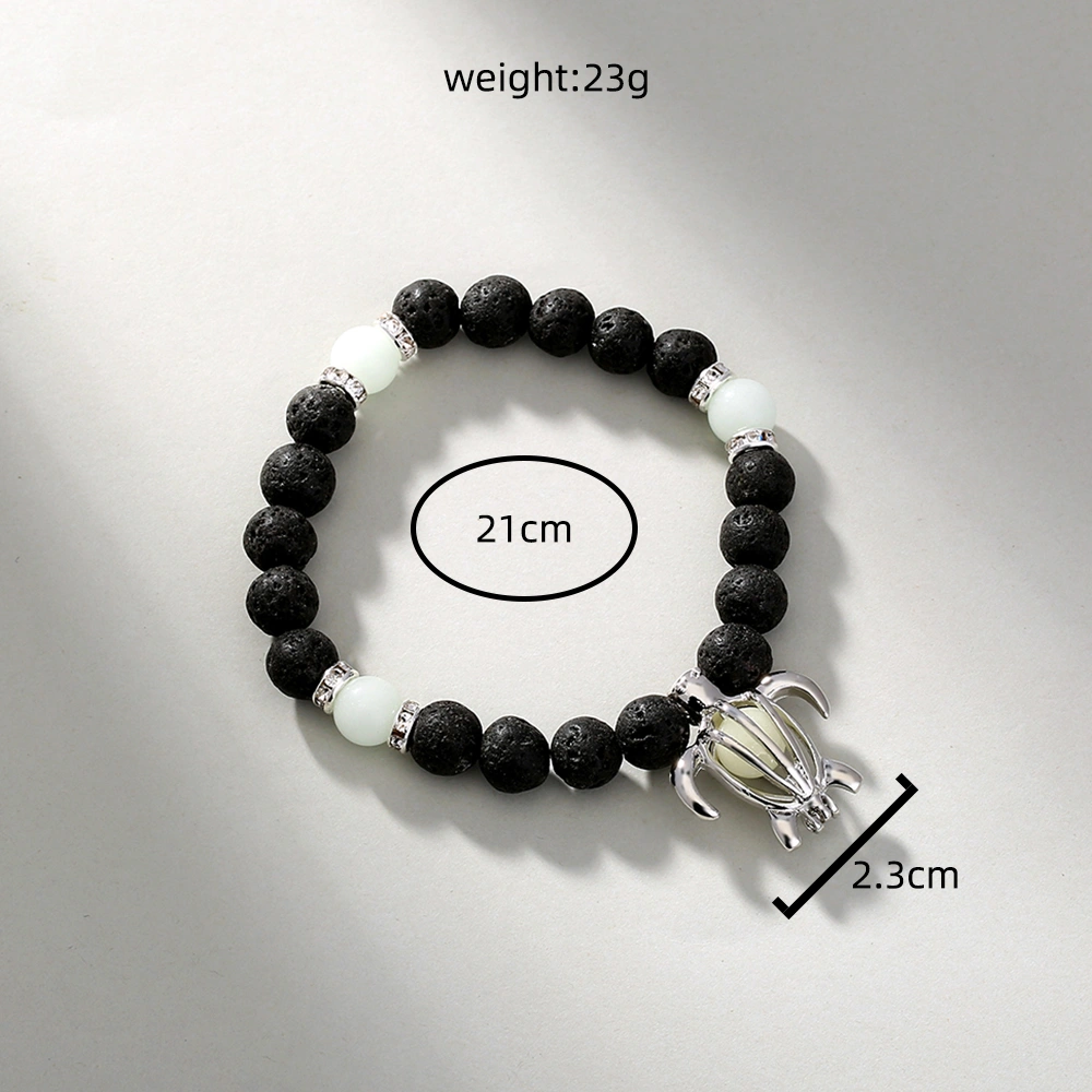 Volcanic Stone Luminous Turtle Bracelet