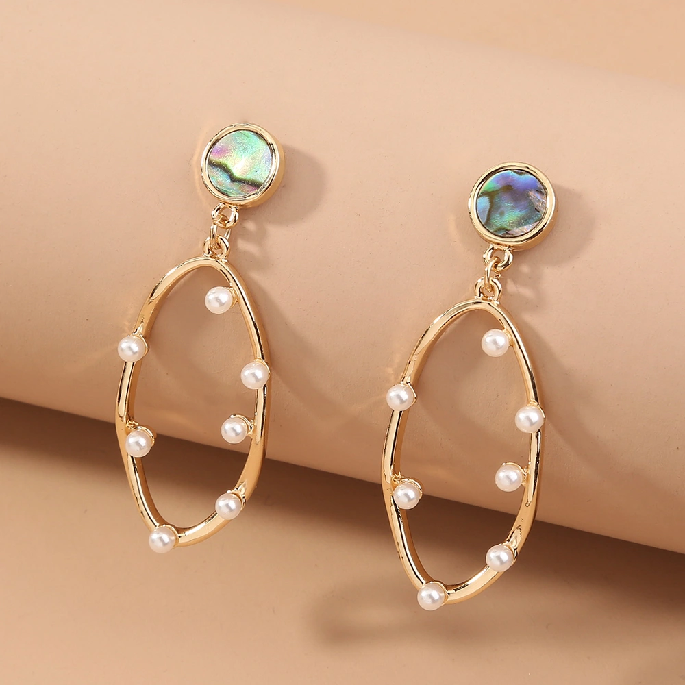 Retro Elegant Pearl earrings, Manufacturer Wholesale Fine Ladies Metal Earrings