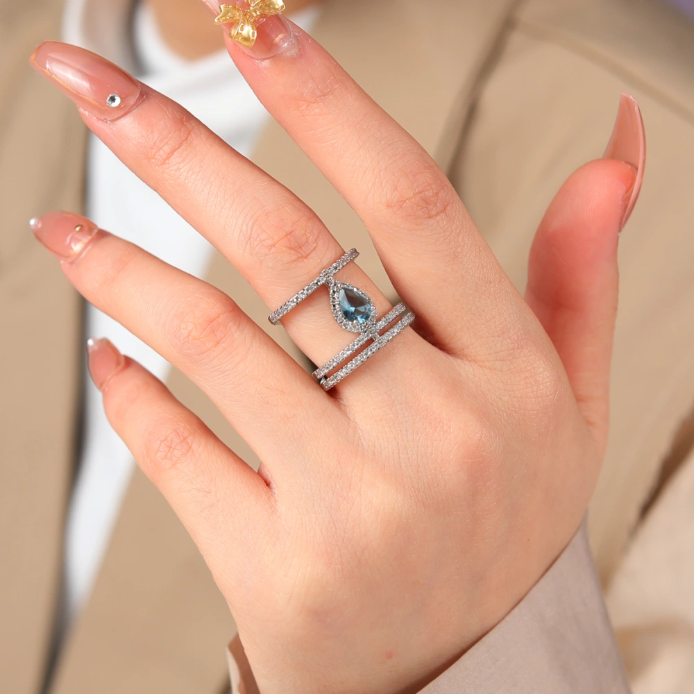 European And American Fashion Simple Cold Wind Open Pearl Ring