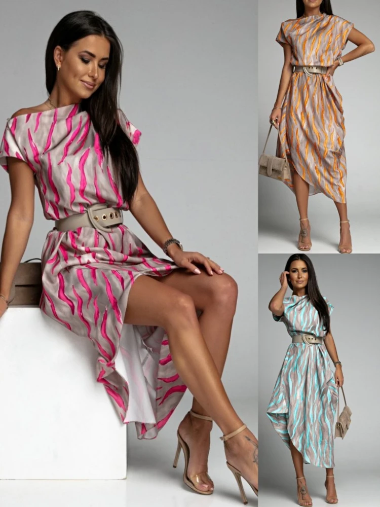 Fashion Loose Casual Summer Print Ladies Dress