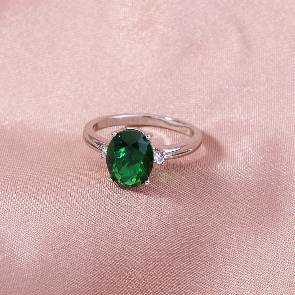 Hot-selling all-match emerald green gemstone copper ring