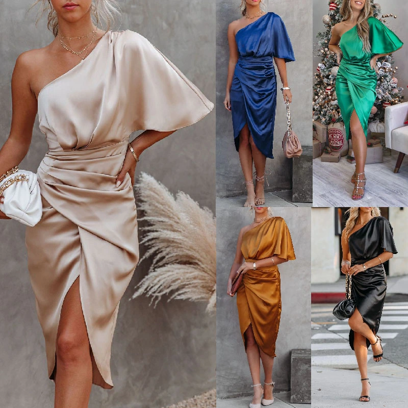 Women's Irregular One Sleeve Evening Dresses Dresses