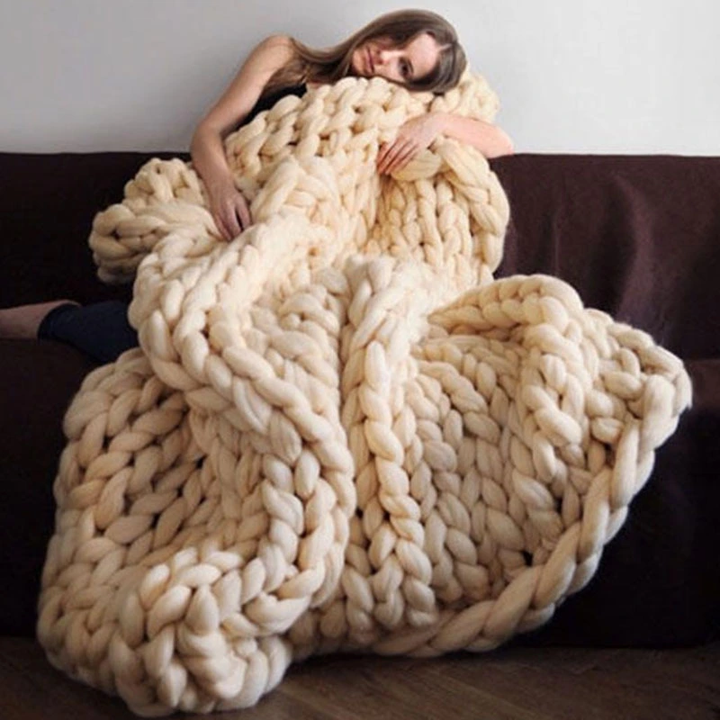 Nordic Thick Wool Hand-woven Blanket