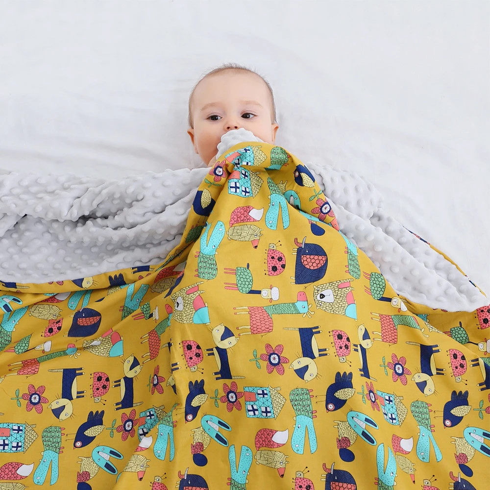 Cotton Bean Baby Cartoon Blanket Quilt