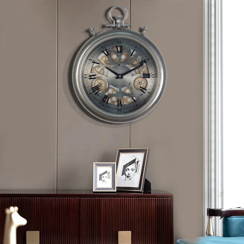 Retro Clock Metal Creative Gear Wall Clock