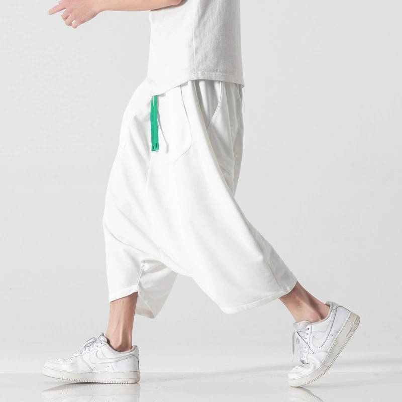 Mens Fashion Casual Loose Straight Wide Leg Pants