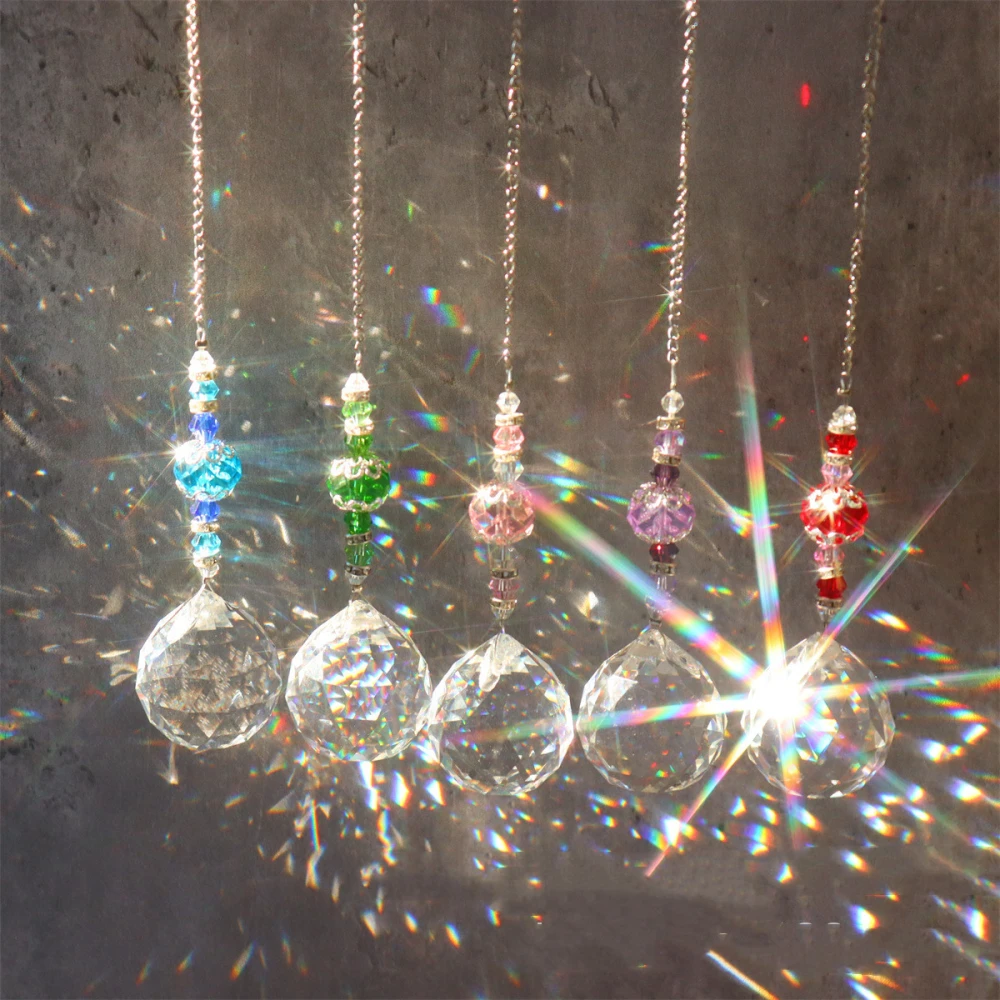 Home Minimalist Crystal Ball Sun Catcher Charm