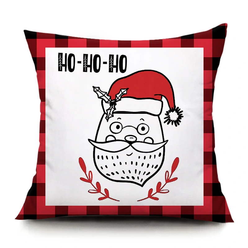 Santa Elk Pillow Cover Lumbar Pillow Car Pattern