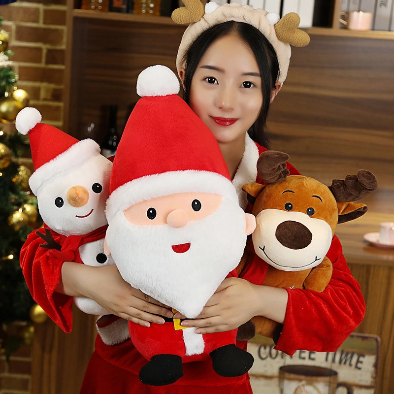 Fashionable Cute New Santa Snowman Elk Plush Toy Doll