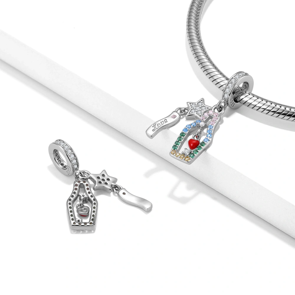 Love Drift Bottle S925 Sterling Silver Valentine's Day Pendant Necklace Bracelet Accessories