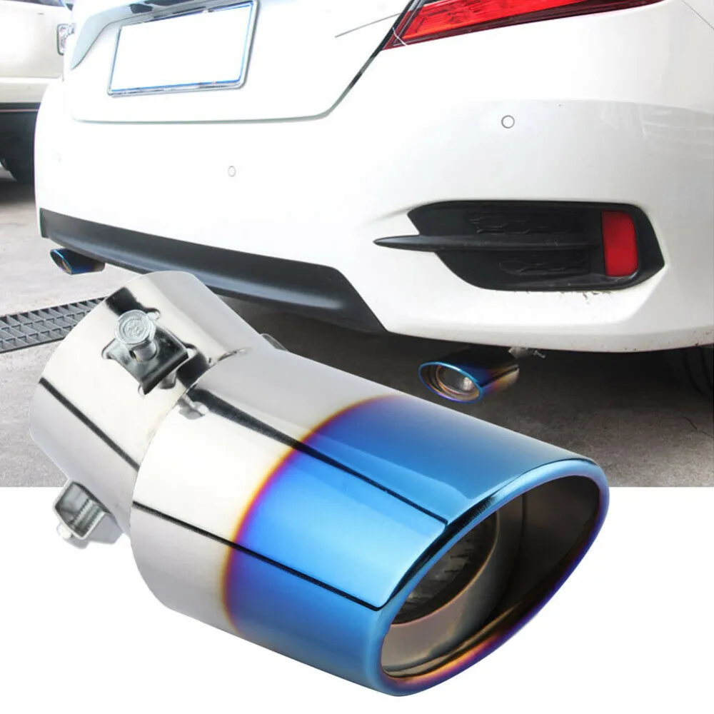 Bent Models Baked Blue Stainless Steel Tailpipe