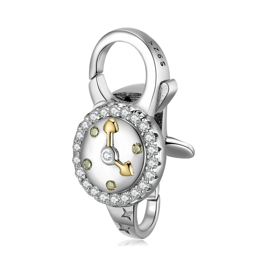 Love Clock Lobster Clasp Gold-plated 925 Sterling Silver Necklace Clasp Bracelet Clasp Diy Accessories Silver Jewelry