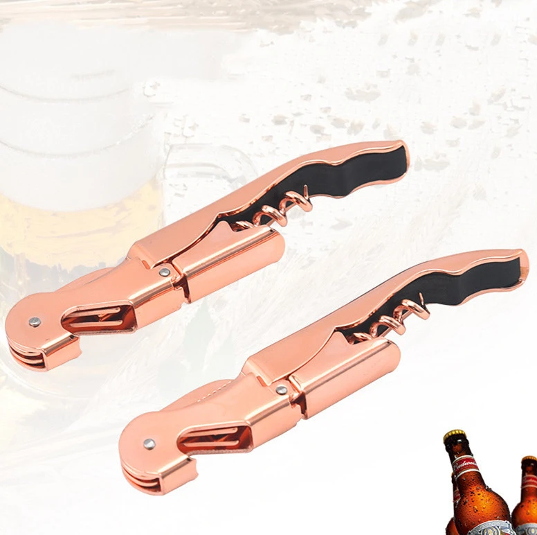 Rose Gold Carbon Steel Plating Bottle Opener