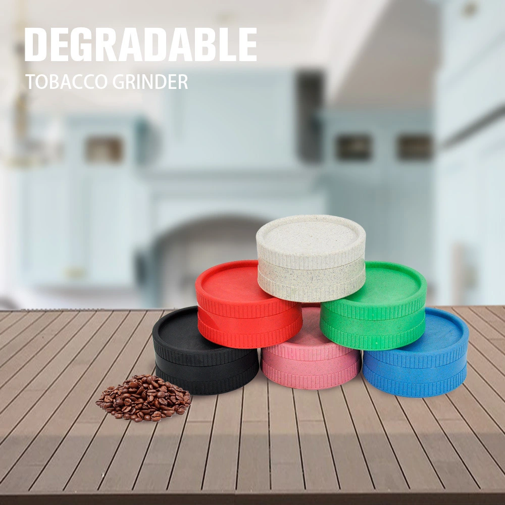 Diameter 56mm Two-layer Plastic Degradable Material Smoke Grinder