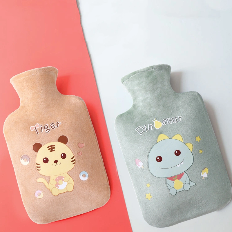 Winter Water Injection Hot Water Bag Student PVC Cute Warm Water Bag Plush Warm Hand