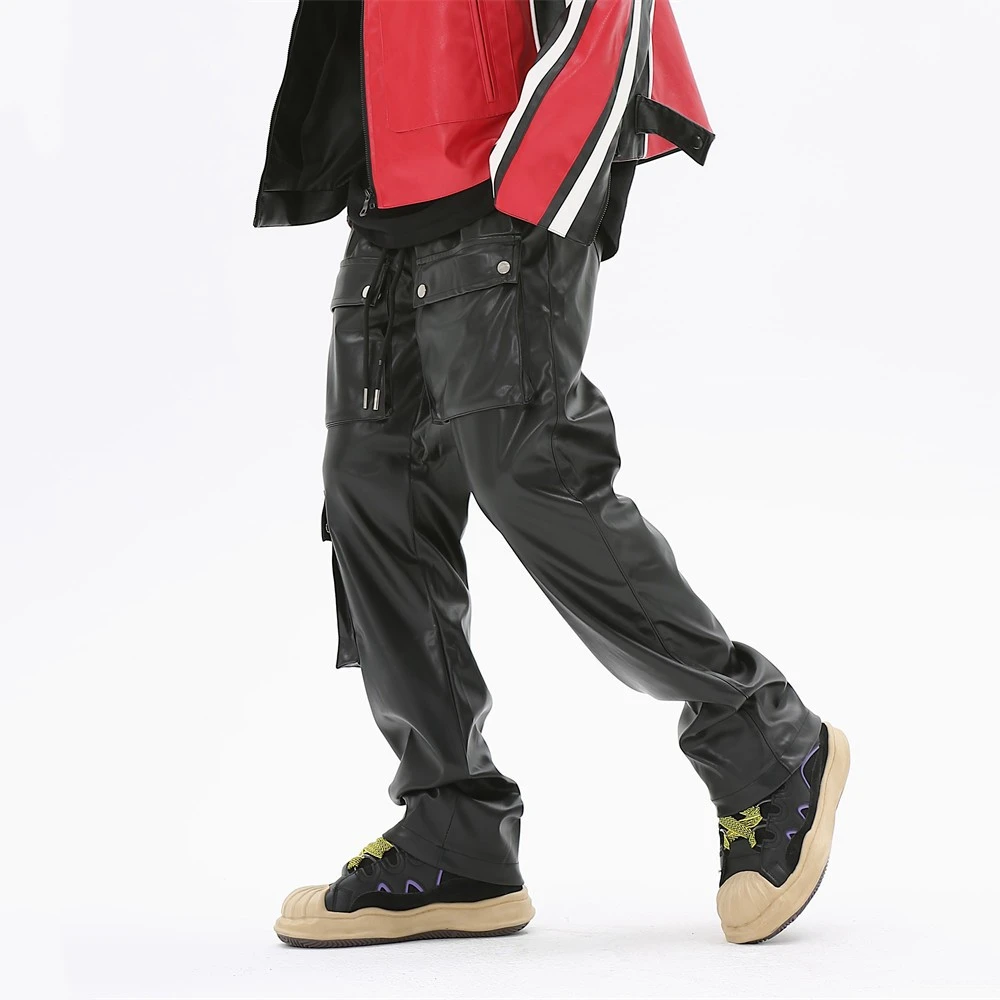 Loose Multi-pocket Straight Trousers Windproof