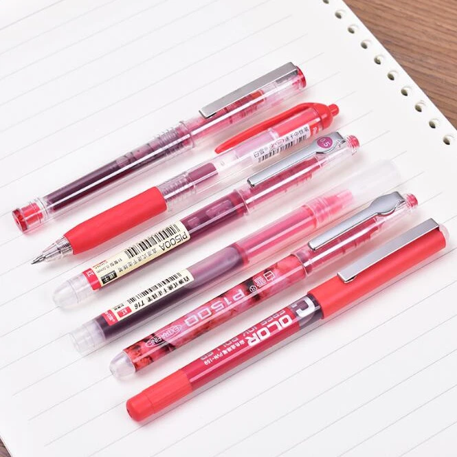 Fashion Personality White Snow Red Pen Quick Drying