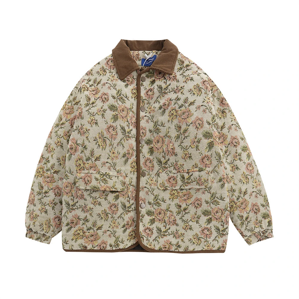 Loose Padded Lapel Long-sleeved Cotton Jacket In Winter