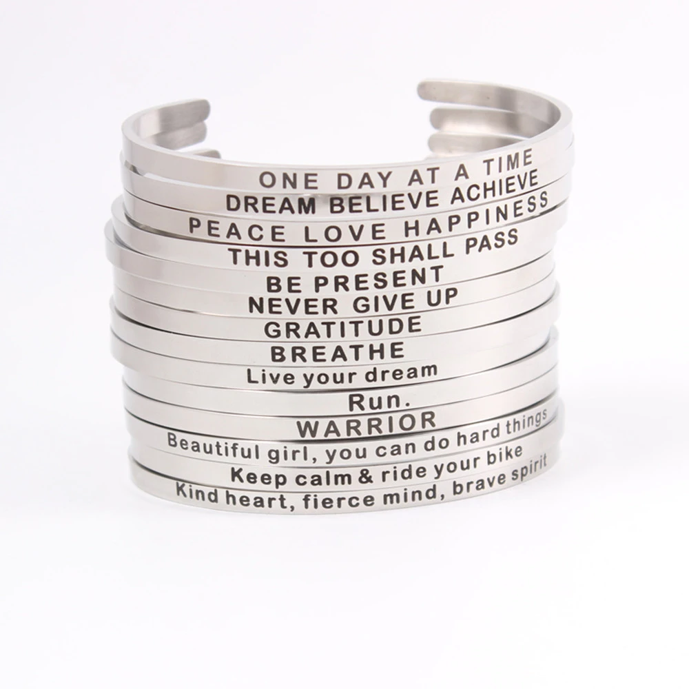 4mm Stainless Steel Lettering Bracelet