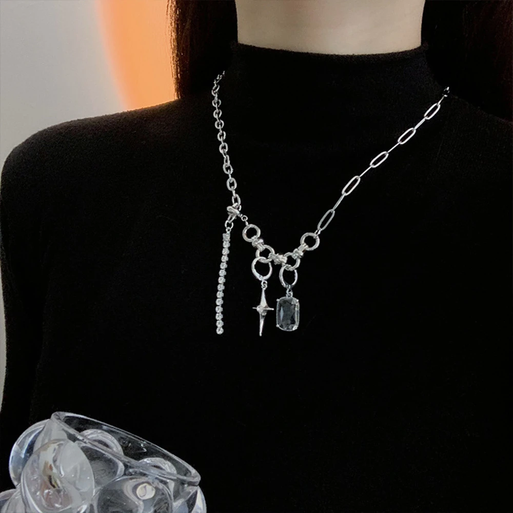 Women's Cool Light Luxury Star Crystal Necklace